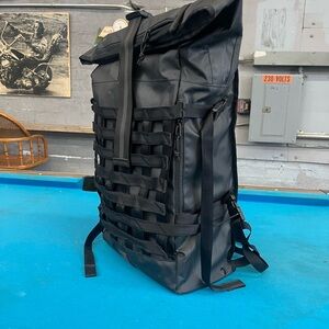 Chrome roll top bag, HUGE